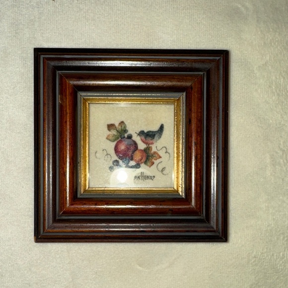 Other - Theorem Painting by Jean Henry Framed Mini Fruit & Bird Artwork